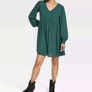 Knox Rose Forest Green Long Sleeve Dress